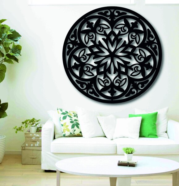 Magická drevená mandala - obraz na stenu: Preglejka - Silver farba Rozmer 40 cm 3941-48101 PR0320