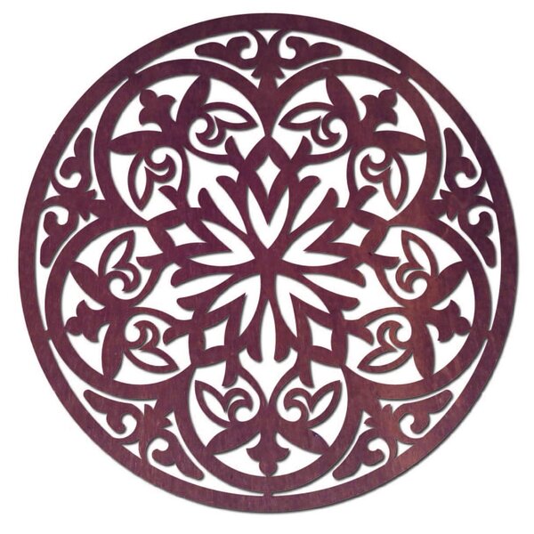 Magická drevená mandala - obraz na stenu: Preglejka - Silver farba Rozmer 40 cm 3941-48101 PR0320