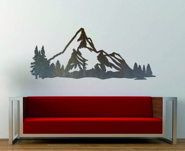 Hory obraz na stenu z drevenej preglejky príroda: Prírodná preglejka - Topoľ natural 80 x 33 cm 3946-48711 PR0324