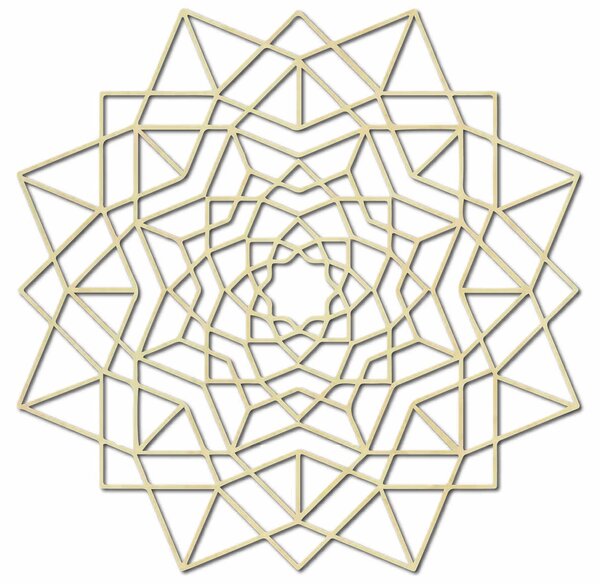 Geometrický obraz na stenu z preglejky - FOGORI: Prírodná preglejka - Topoľ natural Rozmer 50 cm 3958-49282 PR0335