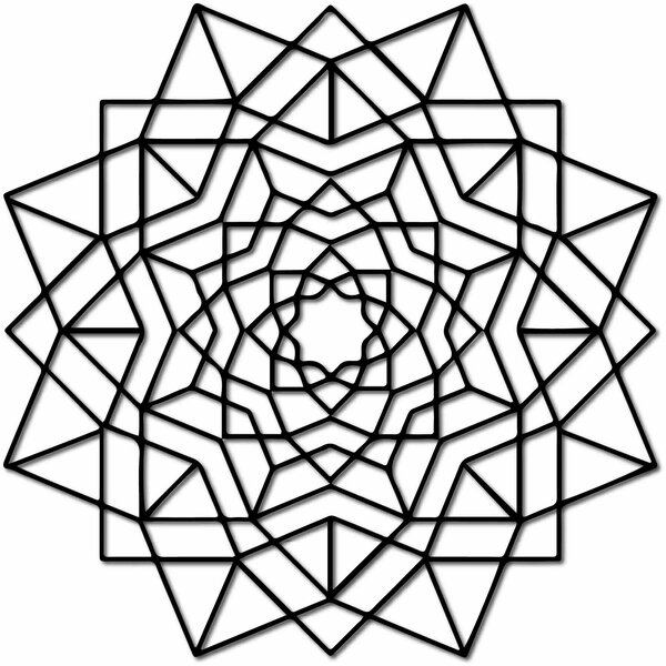 Geometrický obraz na stenu z preglejky - FOGORI: Prírodná preglejka - Topoľ natural Rozmer 50 cm 3958-49282 PR0335