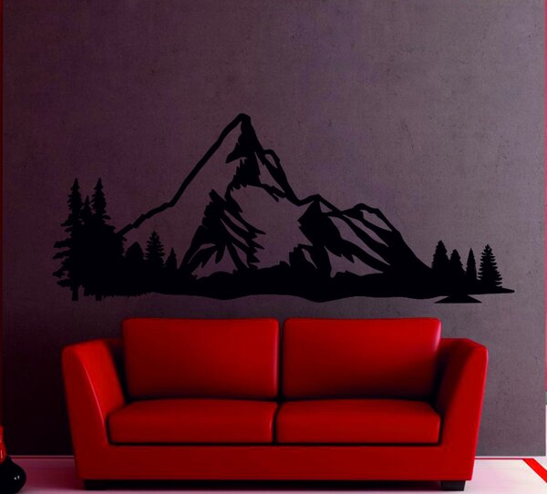 Hory obraz na stenu z drevenej preglejky príroda: Prírodná preglejka - Topoľ natural 80 x 33 cm 3946-48711 PR0324