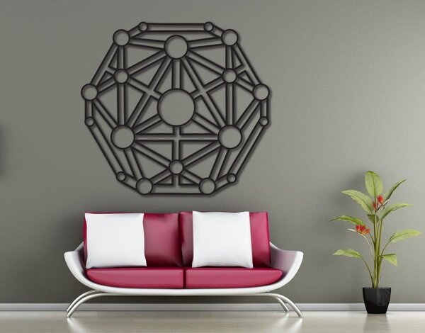 Geometrický obraz na stenu vyrezávaný z drevenej preglejky: Prírodná preglejka - Topoľ natural Rozmer 50 cm 3956-49133 PR0330