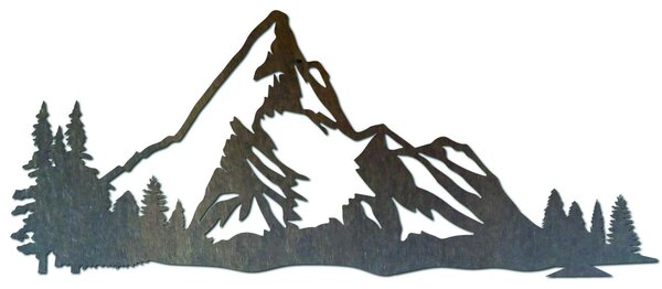 Hory obraz na stenu z drevenej preglejky príroda: Prírodná preglejka - Topoľ natural 80 x 33 cm 3946-48711 PR0324