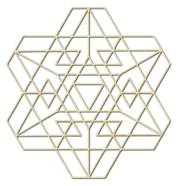 Stylesa Geometrický obraz na stenu z drevenej preglejky: Prírodná preglejka - Topoľ natural Rozmer 50 cm 3957-49232 PR0334 preglejka