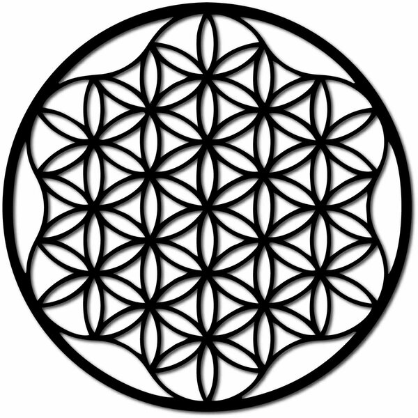 Obraz mandala na stenu z preglejky do 120 cm: Prírodná preglejka - Topoľ natural Rozmer 50 cm 3964-49819 PR0337