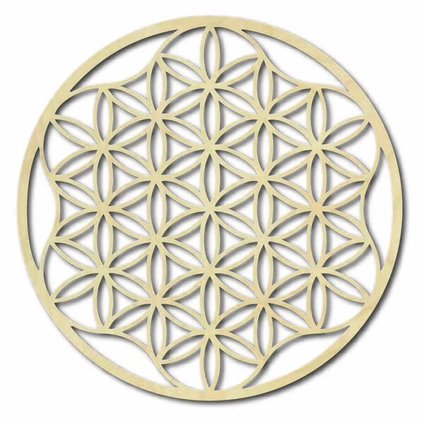 Obraz mandala na stenu z preglejky do 120 cm: Prírodná preglejka - Topoľ natural Rozmer 50 cm 3964-49819 PR0337
