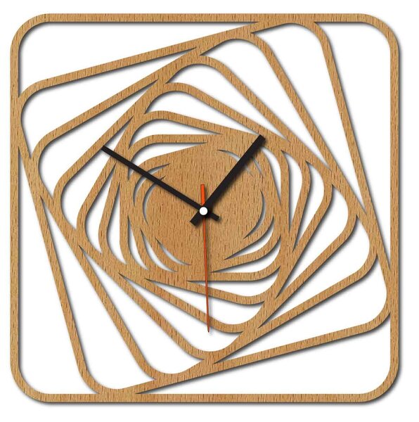 Sentop - MDF Moderné nástenné hodiny GARVI HD F015 i čierne: Farba zlatá HDF - čierna Rozmer 30 x 30 cm 3972-51166 HDFK0015