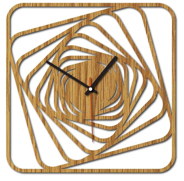 Sentop - MDF Moderné nástenné hodiny GARVI HD F015 i čierne: Farba zlatá HDF - čierna Rozmer 30 x 30 cm 3972-51166 HDFK0015