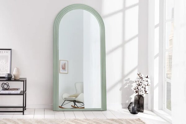 Invicta Interior - Dizajnové zrkadlo ART DECO 160 cm, šalviovo zelené