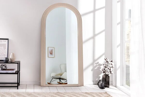 Invicta Interior - Dizajnové zrkadlo ART DECO 160 cm, béžové