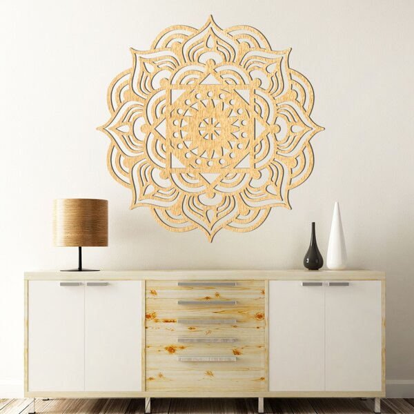 Drevená dekorácia na stenu mandala | ROMANCE: Preglejka Topoľ - Honey 3071 20 cm 3993-88488 PR0353