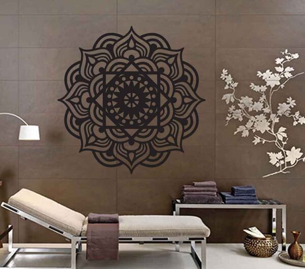 Drevená dekorácia na stenu mandala | ROMANCE: Preglejka Topoľ - Honey 3071 20 cm 3993-88488 PR0353