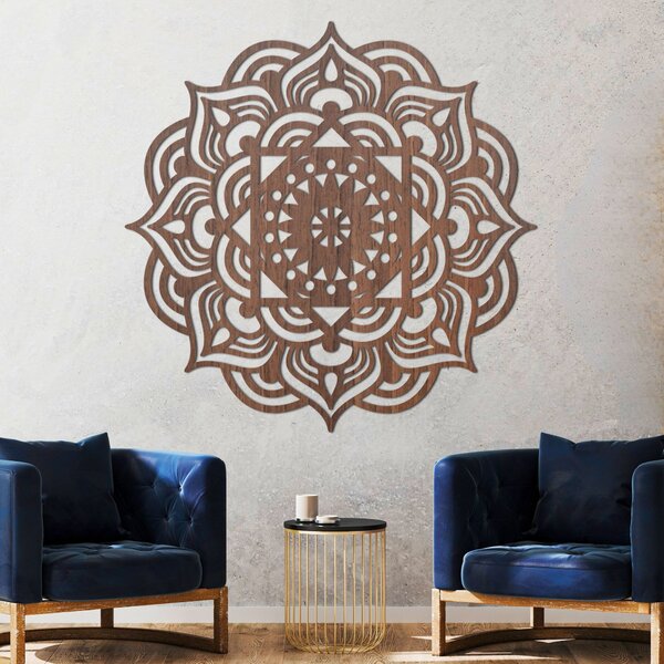 Drevená dekorácia na stenu mandala | ROMANCE: Preglejka Topoľ - Honey 3071 20 cm 3993-88488 PR0353