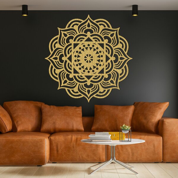 Drevená dekorácia na stenu mandala | ROMANCE: Preglejka Topoľ - Honey 3071 20 cm 3993-88488 PR0353