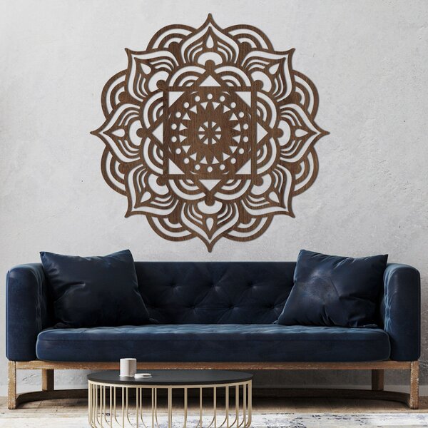 Drevená dekorácia na stenu mandala | ROMANCE: Preglejka Topoľ - Honey 3071 20 cm 3993-88488 PR0353