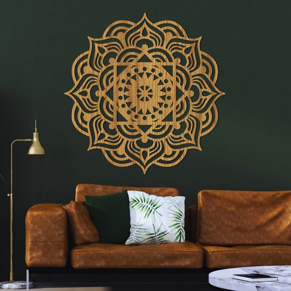 Drevená dekorácia na stenu mandala | ROMANCE: Preglejka Topoľ - Honey 3071 20 cm 3993-88488 PR0353