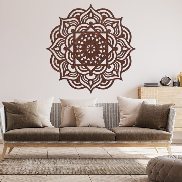 Drevená dekorácia na stenu mandala | ROMANCE: Preglejka Topoľ - Honey 3071 20 cm 3993-88488 PR0353