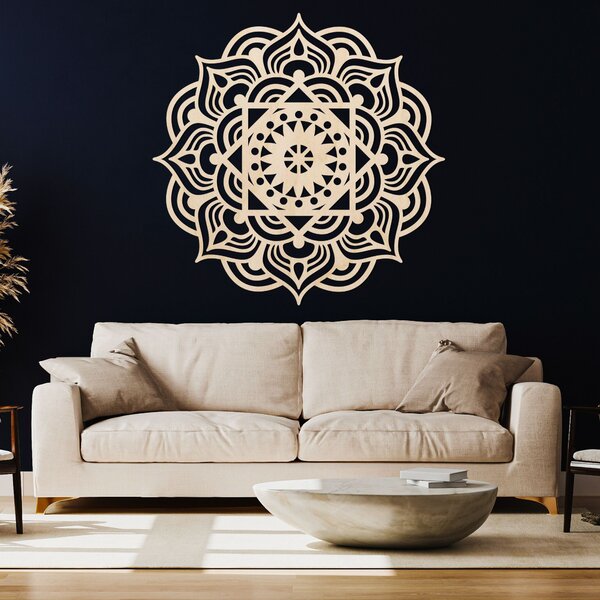 Drevená dekorácia na stenu mandala | ROMANCE: Preglejka Topoľ - Honey 3071 20 cm 3993-88488 PR0353