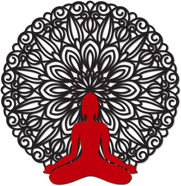 Sentop - Mandala 3D obraz na stenu Buddha mandala farebné prevedenie: Preglejka Topoľ Preglejka Topoľ Rozmer 50 cm 4006-54604 PR0362 3D Paywood
