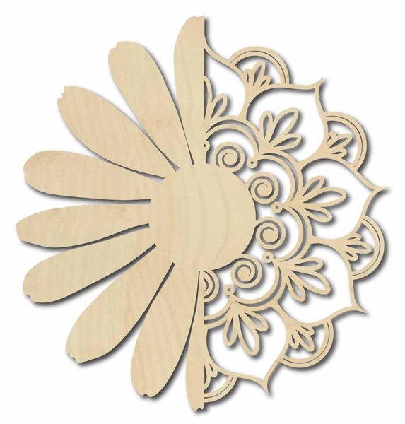 Obraz na stenu kvet - MARGARÉTKA: Preglejka - Oranžová (farba) Rozmer 50 cm 4011-55306 PR0368