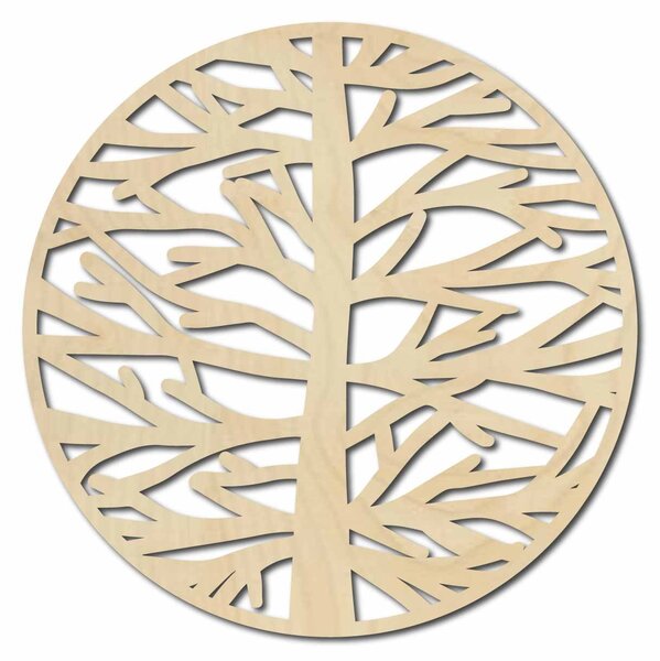 Sentop - Obraz na stenu strom MRLVEN: Prírodná preglejka - Topoľ natural Rozmer 40 cm 4014-55712 PR0372 plywood tree of life