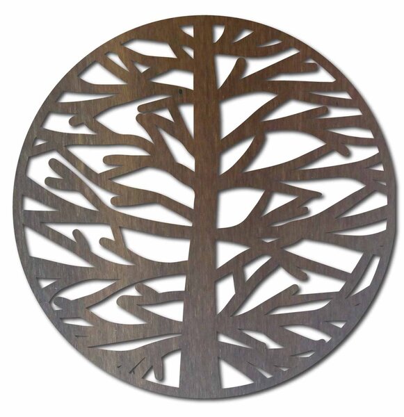Sentop - Obraz na stenu strom MRLVEN: Prírodná preglejka - Topoľ natural Rozmer 40 cm 4014-55712 PR0372 plywood tree of life