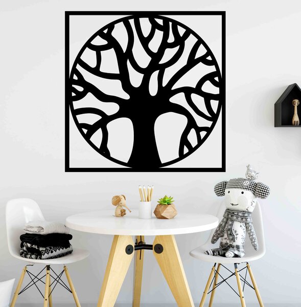 Drevený obraz na stenu strom v kruhu - POCCITT: Prírodná preglejka - Topoľ natural Rozmer 40 cm 4032-56788 PR0384-A plywood