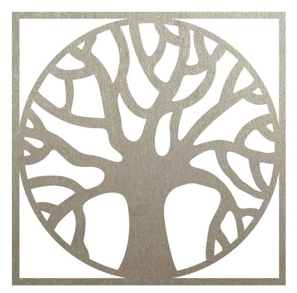Drevený obraz na stenu strom v kruhu - POCCITT: Prírodná preglejka - Topoľ natural Rozmer 40 cm 4032-56788 PR0384-A plywood