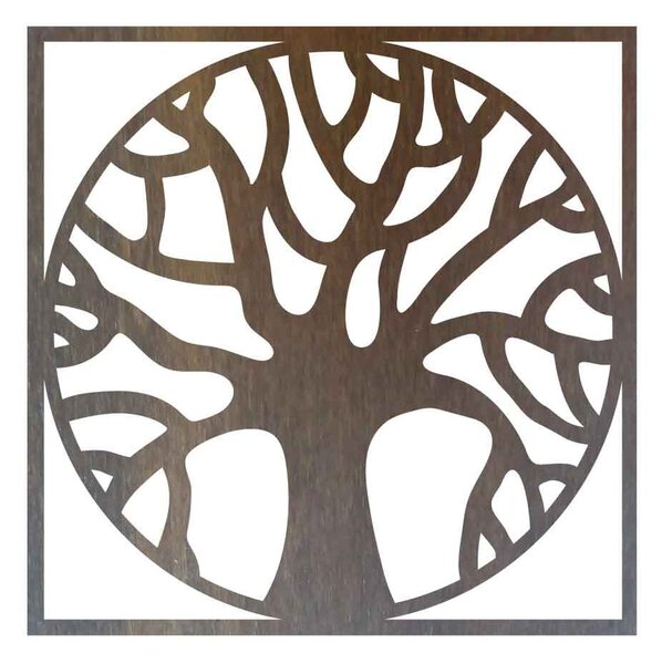 Drevený obraz na stenu strom v kruhu - POCCITT: Prírodná preglejka - Topoľ natural Rozmer 40 cm 4032-56788 PR0384-A plywood