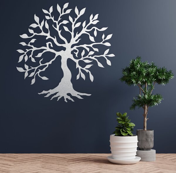 Drevený obraz na stenu strom života - KNEFIX: Preglejka Topoľ - Strieborná 30 cm 4030-83240 PR0383