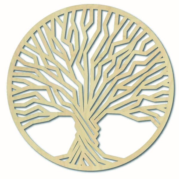 Stylesa - Drevený obraz na stenu STROM: Prírodná preglejka - Topoľ natural Rozmer 40 cm 4035-57030 PR0385 plywood