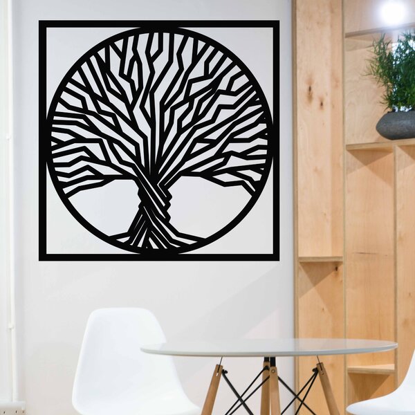 Drevený obraz na stenu strom v ráme: Prírodná preglejka - Topoľ natural Rozmer 40 cm 4036-57084 PR0385-A