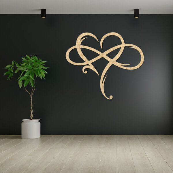 Drevený obraz na stenu srdce | LOVE: Preglejka Topoľ - Honey 3071 30 x 26 cm 4039-87227 PR0389