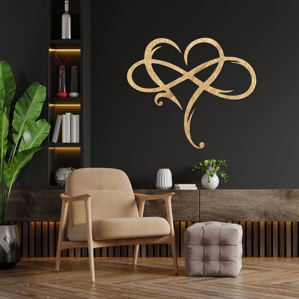 Drevený obraz na stenu srdce | LOVE: Preglejka Topoľ - Honey 3071 30 x 26 cm 4039-87227 PR0389