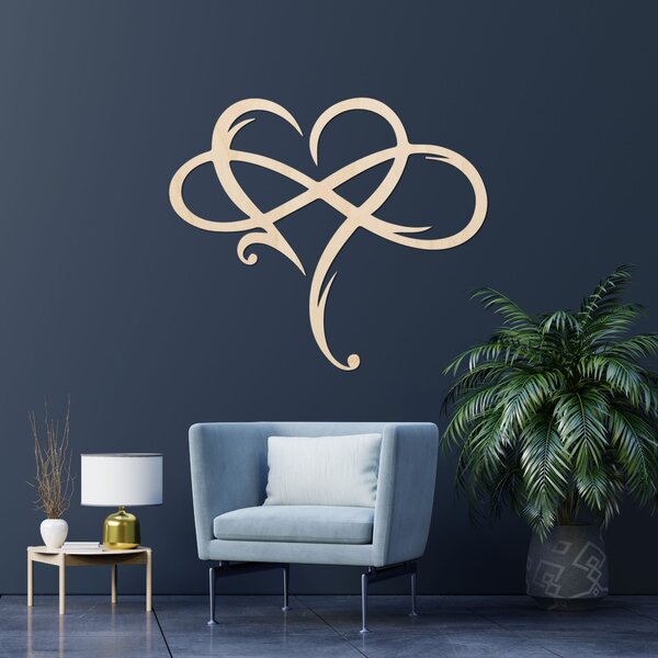Drevený obraz na stenu srdce | LOVE: Preglejka Topoľ - Honey 3071 30 x 26 cm 4039-87227 PR0389
