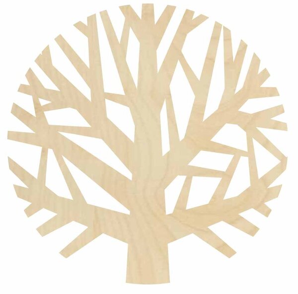 Drevený obraz na stenu strom z preglejky - GOGFOG II: Prírodná preglejka - Topoľ natural Rozmer 40 cm 4049-57882 PR0393-A