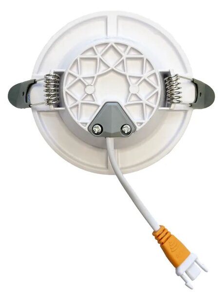 NEDES zapustený LED panel kruh 7,5W / 4000K / biely+strieborný prúžok (LDL321WS)