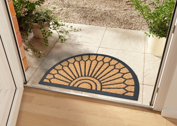 Hanse Home , Rohožka Mix Mats Cocos 105685 – na von aj na doma, 45x75 půlkruh, hnedá, chodba / predsieň