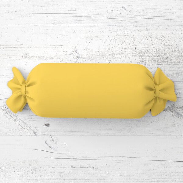 Biante Vankúš valec bonbon Rongo RG-090 Svetlo žltý 15x40 cm