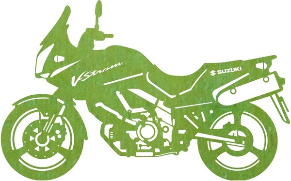 Štýlový obraz na stenu motorka - SUZUKI: Prírodná preglejka - Topoľ natural 40 x 23 cm 4069-59565 PR0401