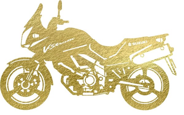 Štýlový obraz na stenu motorka - SUZUKI: Prírodná preglejka - Topoľ natural 40 x 23 cm 4069-59565 PR0401
