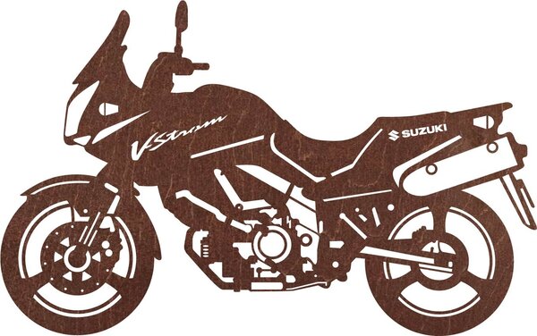 Štýlový obraz na stenu motorka - SUZUKI: Prírodná preglejka - Topoľ natural 40 x 23 cm 4069-59565 PR0401