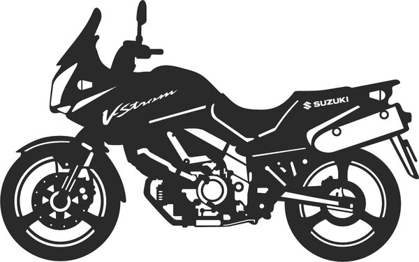Štýlový obraz na stenu motorka - SUZUKI: Prírodná preglejka - Topoľ natural 40 x 23 cm 4069-59565 PR0401