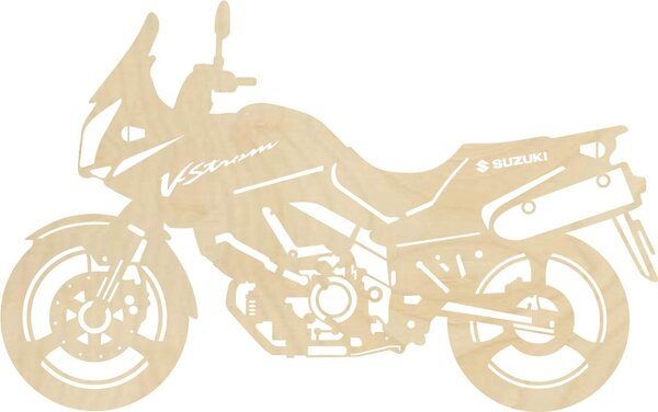 Štýlový obraz na stenu motorka - SUZUKI: Prírodná preglejka - Topoľ natural 40 x 23 cm 4069-59565 PR0401