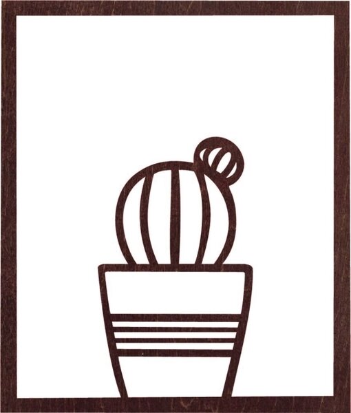 Moderný obraz na stenu - KAKTUS ALDER | SENTOP: Preglejka - Biela farba 40 x 30 cm 4065-61367 PR0398-C plywood