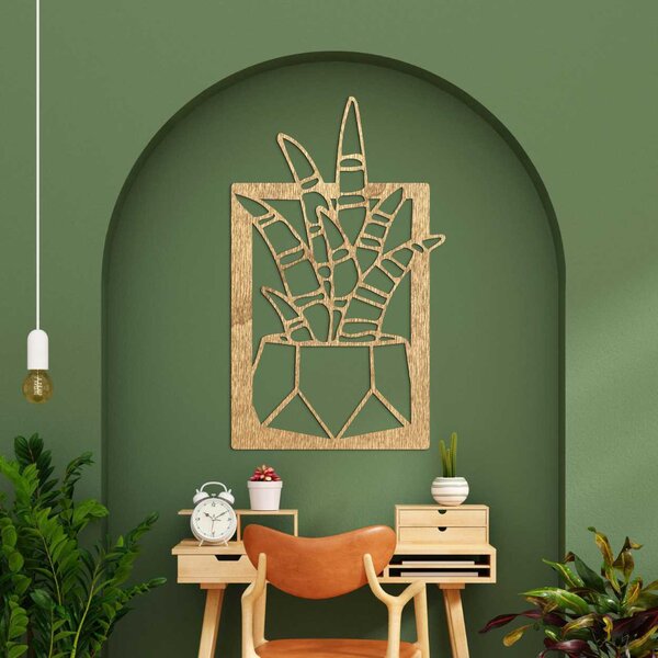 Moderný obraz na stenu sukulent - COCO: Preglejka Topoľ - Honey 3071 90 x 54 cm 4072-107809 PR0402-B