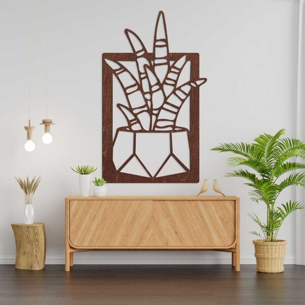 Moderný obraz na stenu sukulent - COCO: Preglejka Topoľ - Honey 3071 90 x 54 cm 4072-107809 PR0402-B
