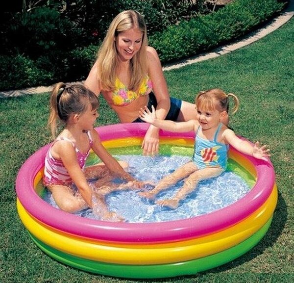 Intex nafukovací detský bazénik trojfarebný malý 157412 - Bazén