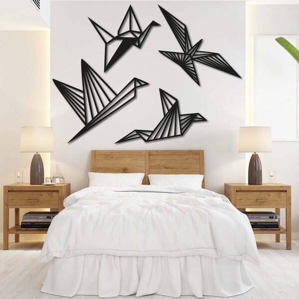 Moderný obraz na stenu - slobodné vtáky 4 ks - LIBERDADE: Prírodná preglejka - Topoľ natural 40 x 30 cm 4076-60295 PR0408